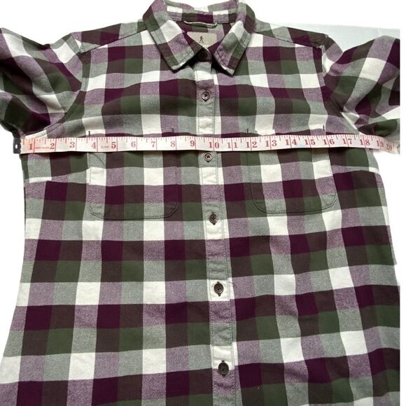 ROYAL ROBBINS Plaid Flannel Organic Cotton Button Down Shirt Sz S - Picture 6 of 12